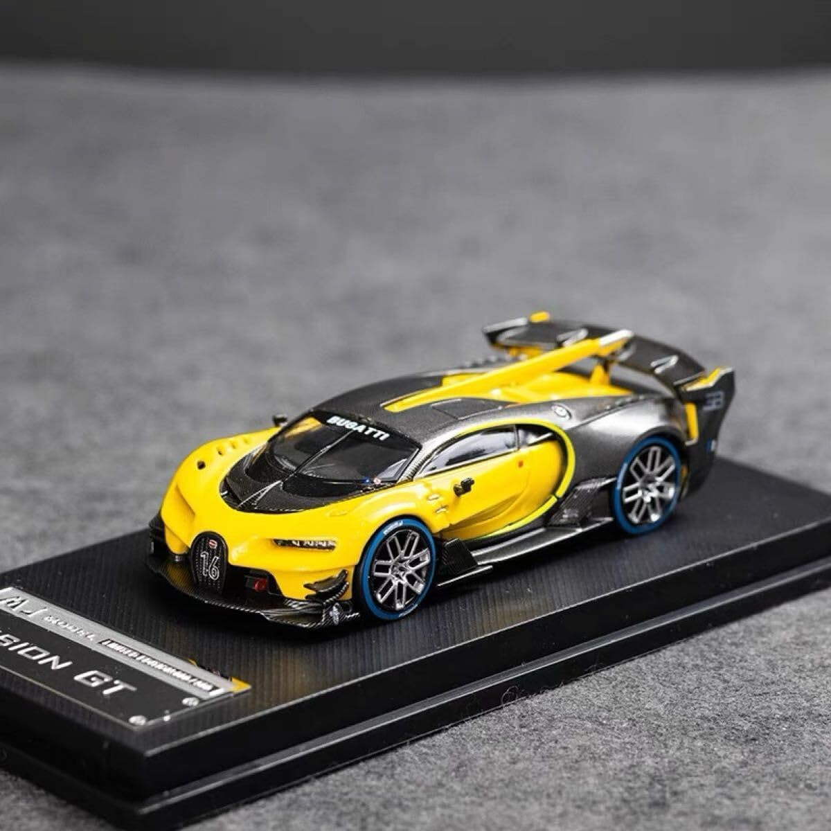 MJ モデル 1/64 ブガッティ ビジョン GT 黄色 1/64 MJ ブガッティ bugatti vision GT ビジョン
